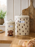 Cream bread bin and treat storage jars 30cm, UK version