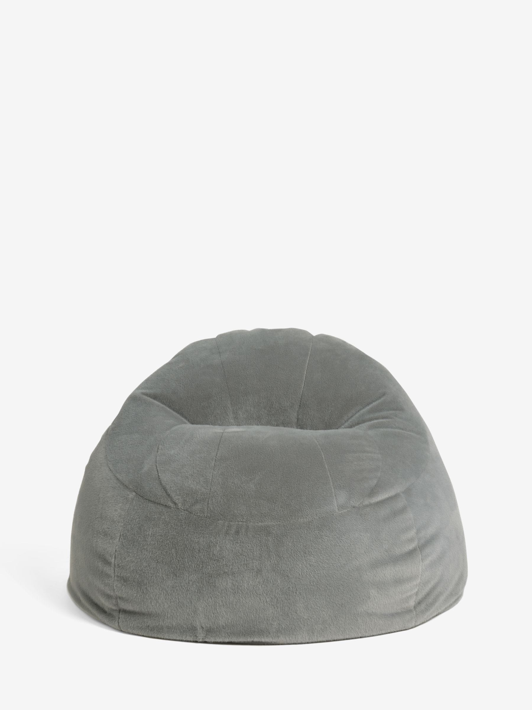 Grey faux fur beanbag 60cm diameter (British brand)