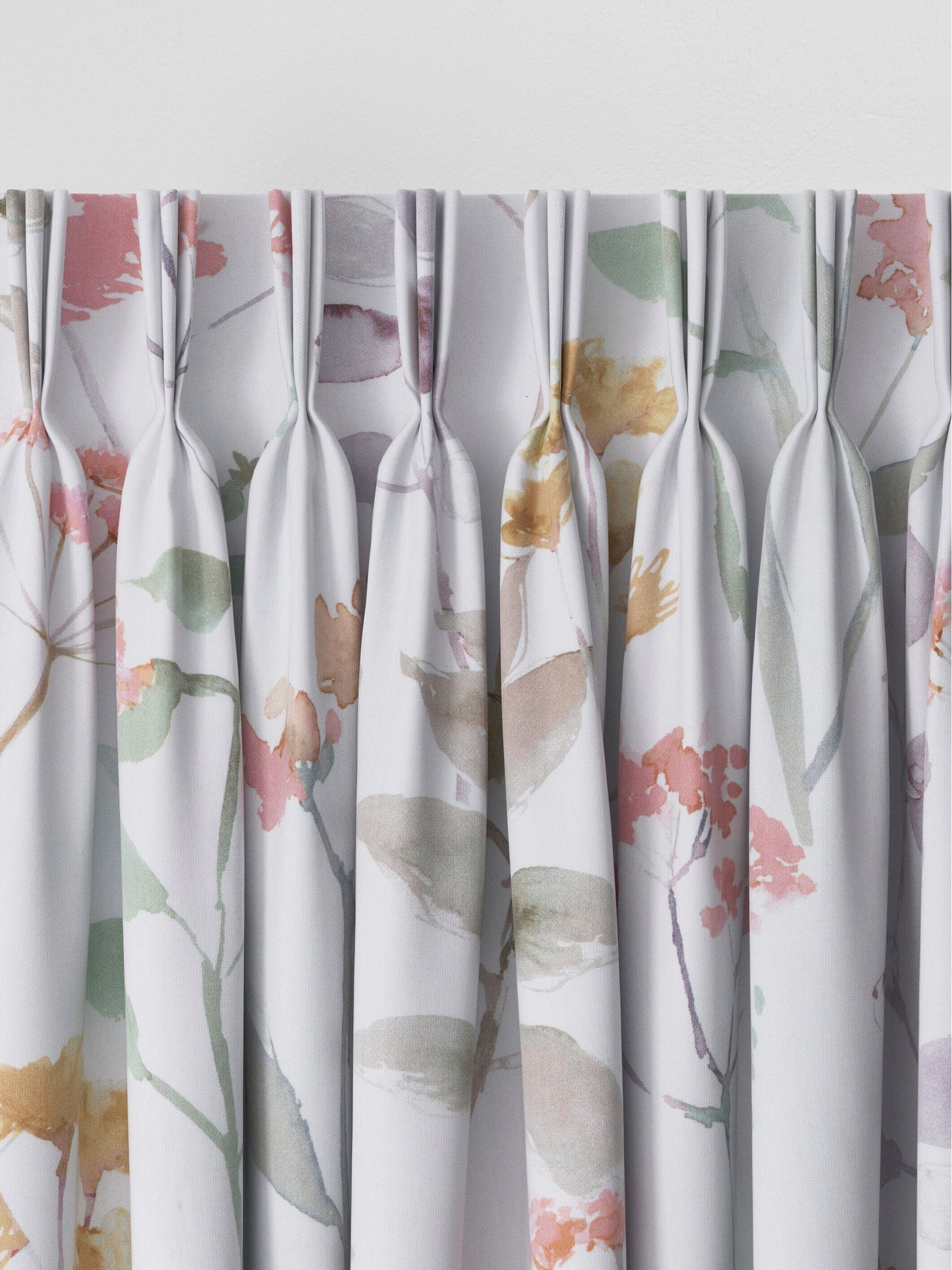 Next Isla Floral curtains in cream pink and green - British product