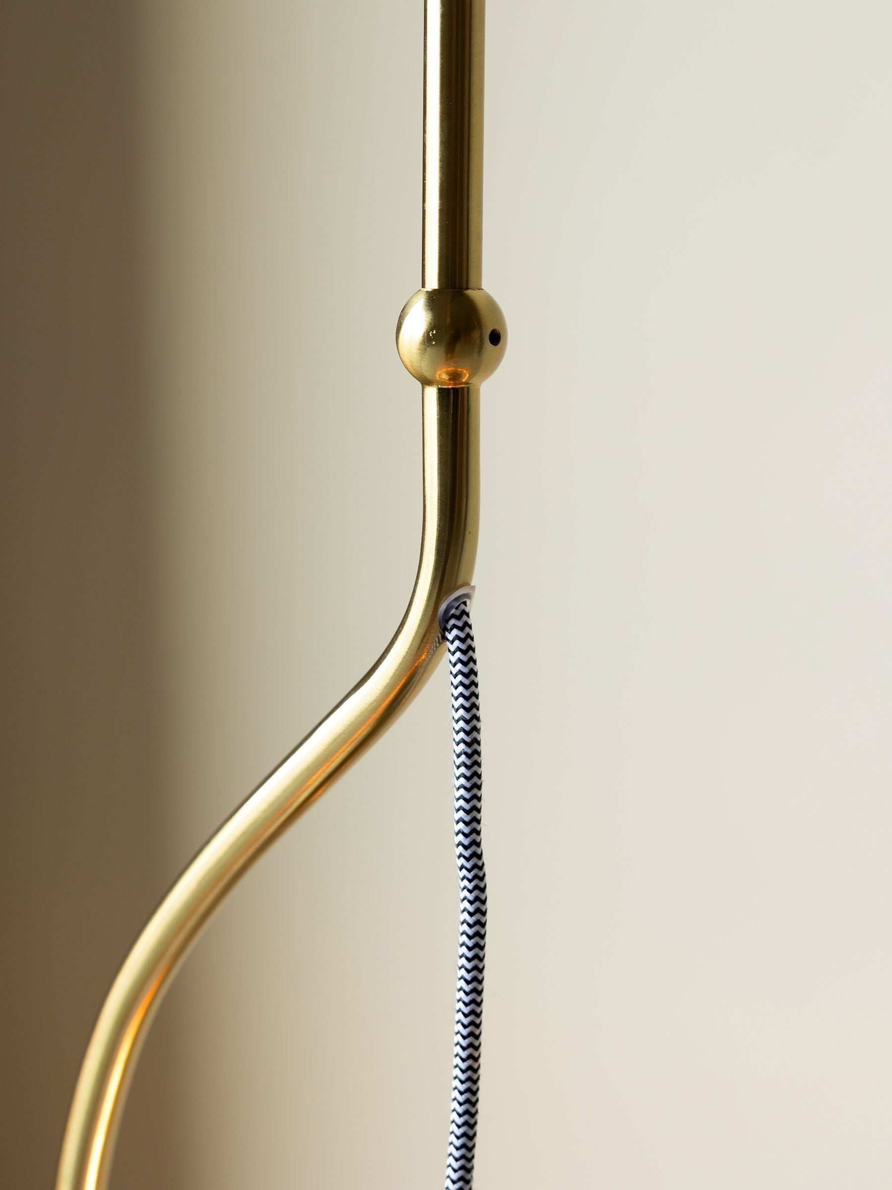 Rockett St George antique brass glass globe ceiling light 145cm (British brand)