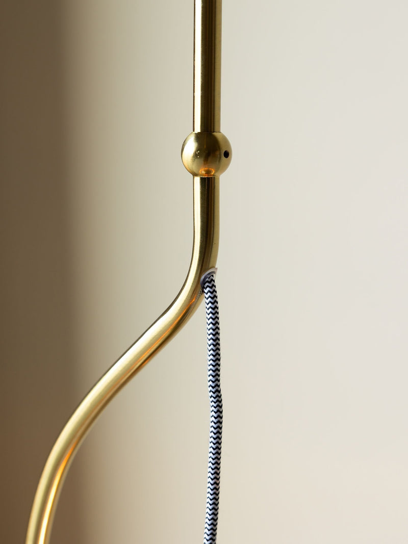 Rockett St George antique brass glass globe ceiling light 145cm (British brand)