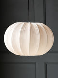 Rockett St George pleated fabric ceiling light, imported from the UK