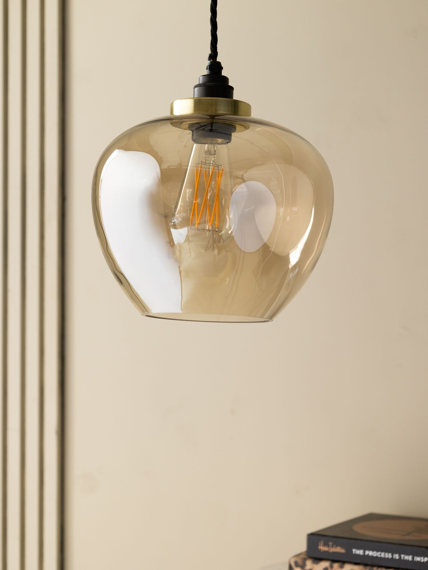 Rockett St George champagne glass ceiling light, imported from the UK