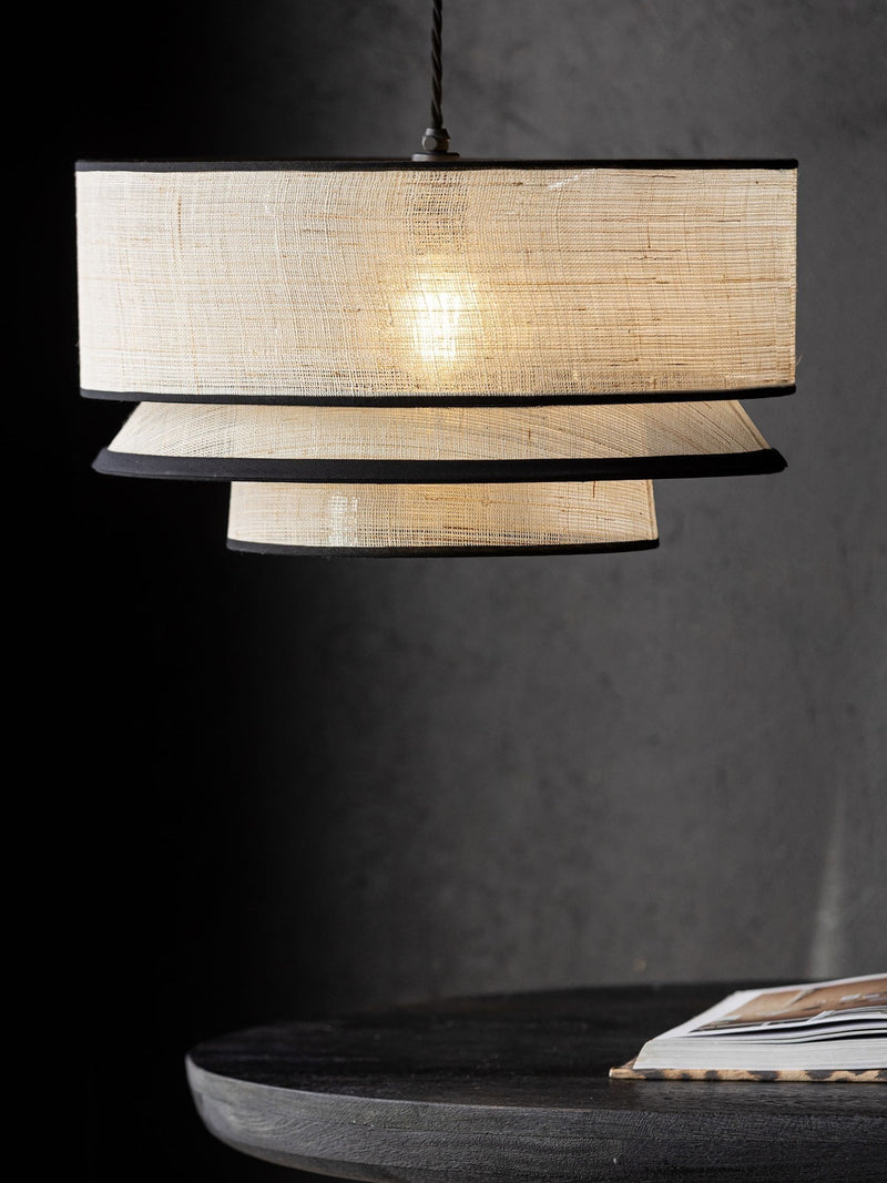 Rockett St George natural layered easyfit lampshade (British brand)