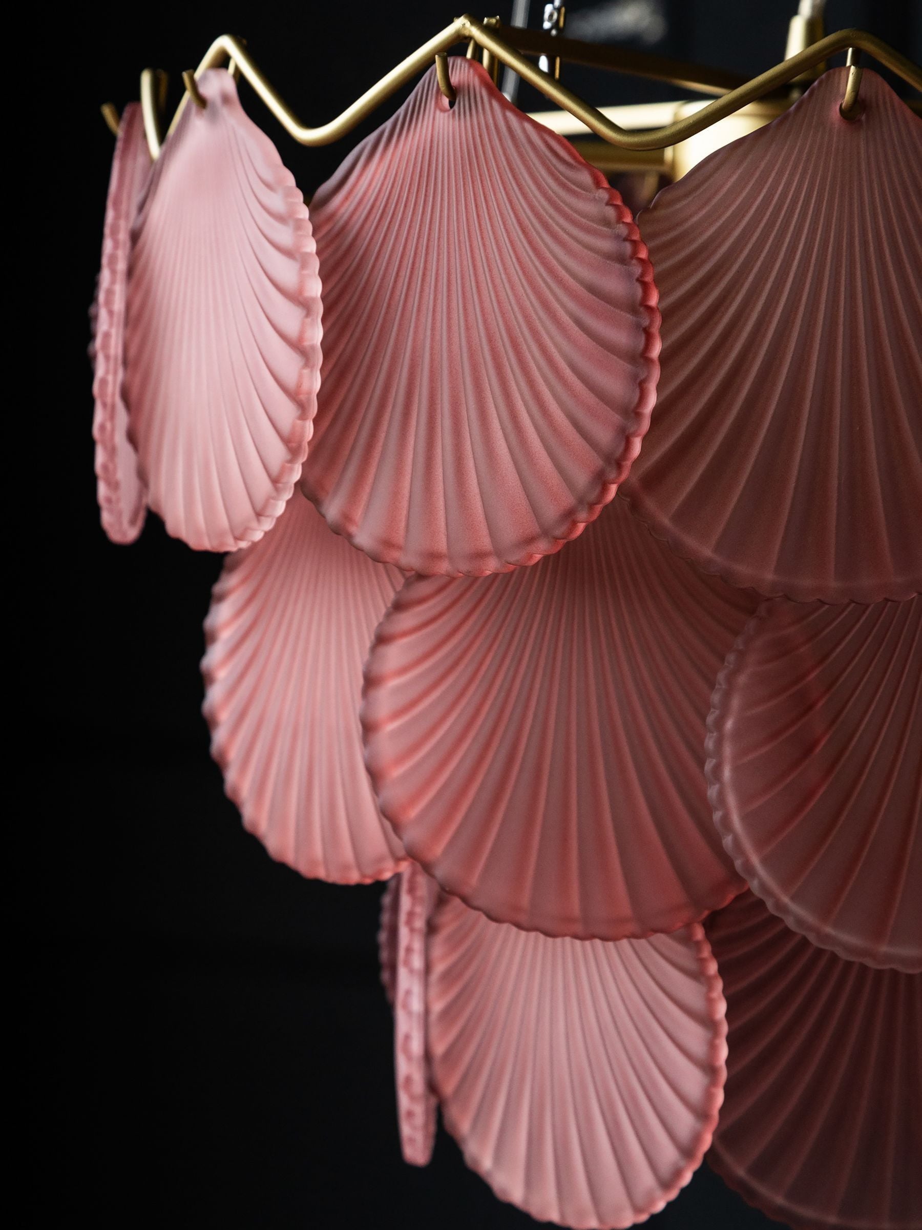 Rockett St George pink shell pendant light, imported from the UK