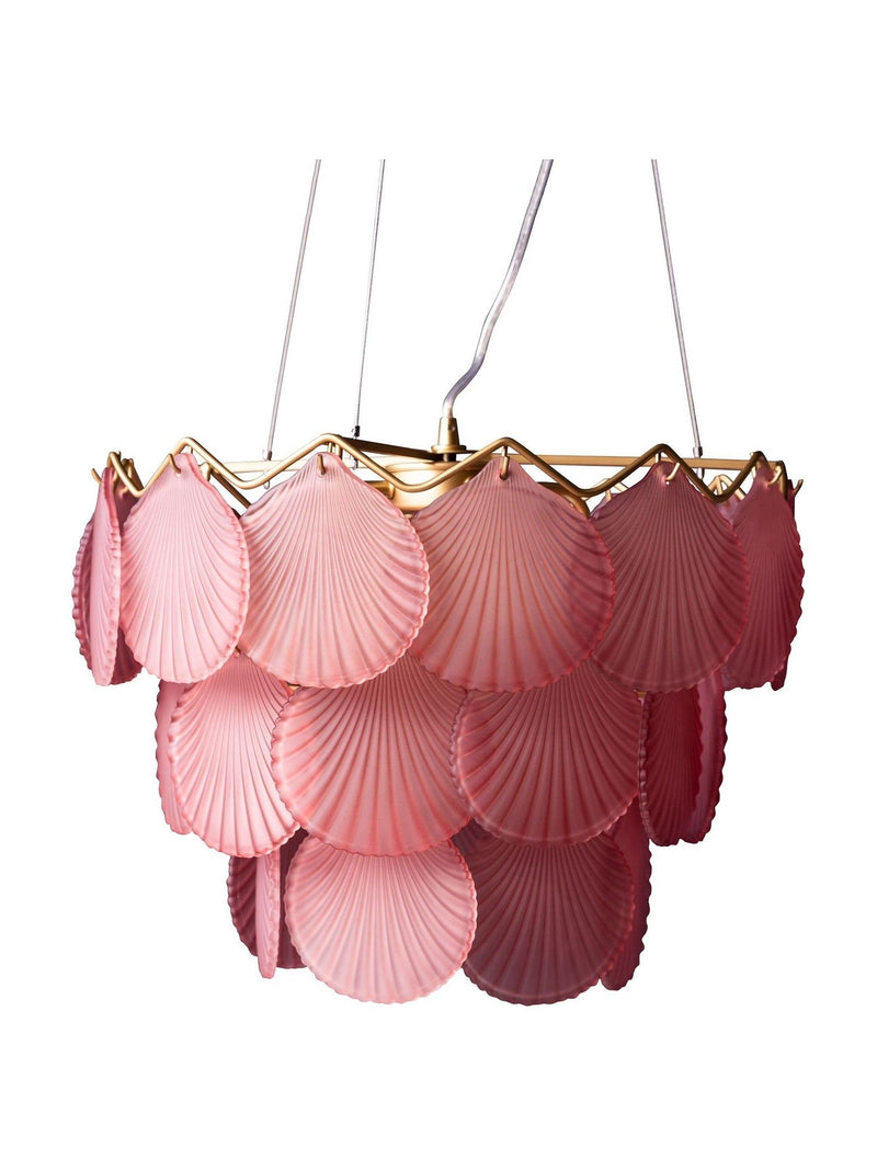Rockett St George pink shell pendant light, imported from the UK