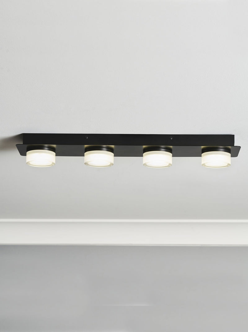 BHS Amalfi matte black LED ceiling light, imported from the UK