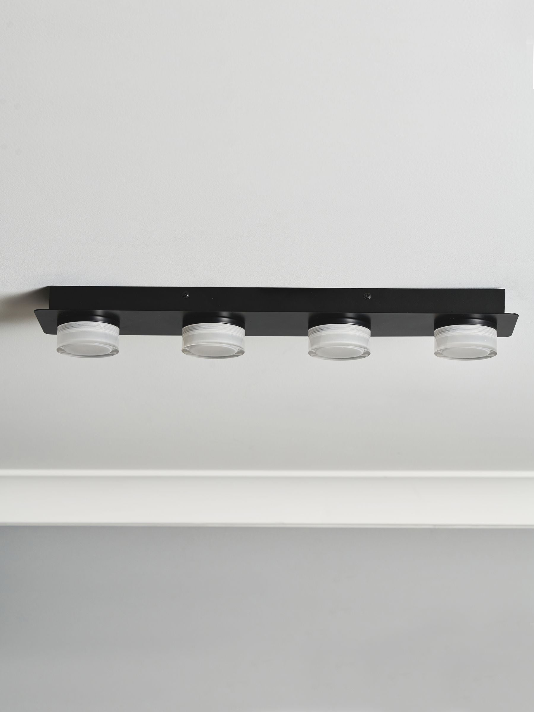 BHS Amalfi matte black LED ceiling light, imported from the UK