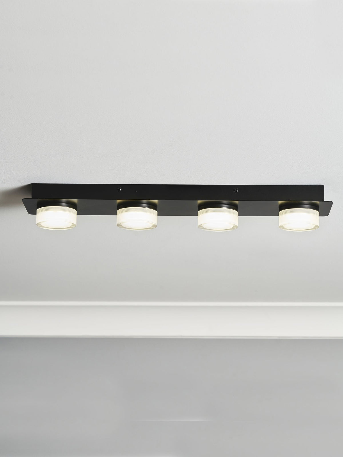 BHS Amalfi matte black LED ceiling light, imported from the UK