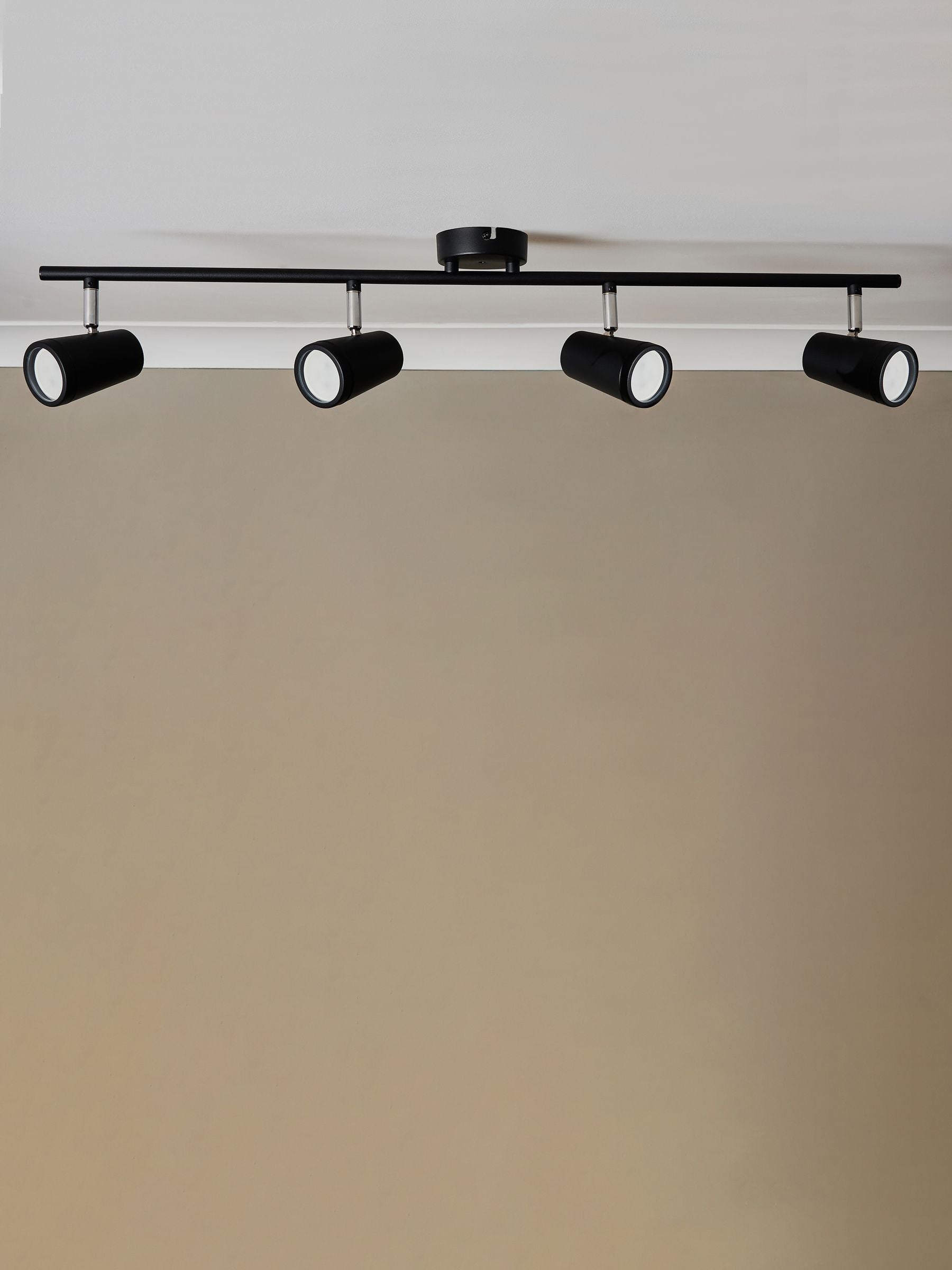 BHS Freya 4-light GU10 wall light black IP44, UK version