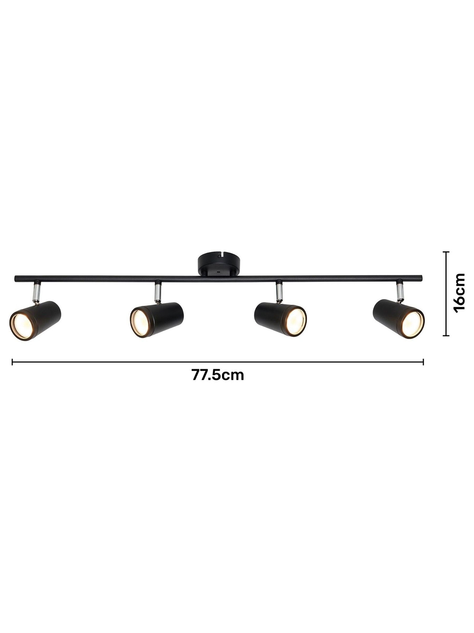 BHS Freya 4-light GU10 wall light black IP44, UK version