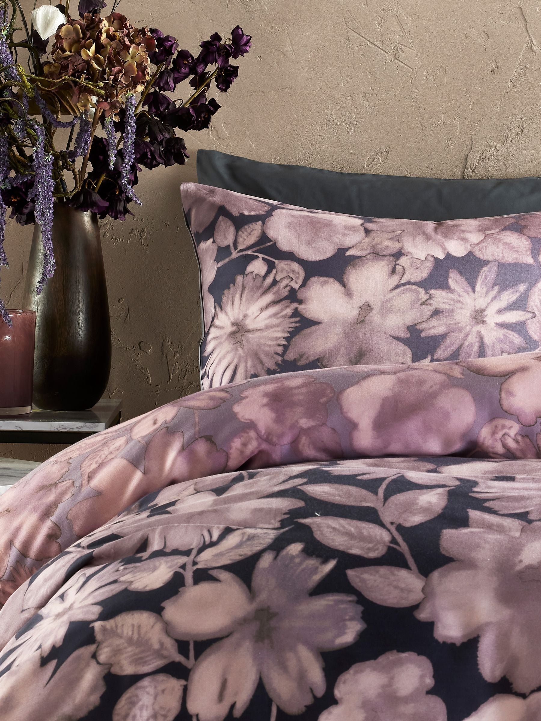 Vantona purple Georgia quilt cover set (British brand)