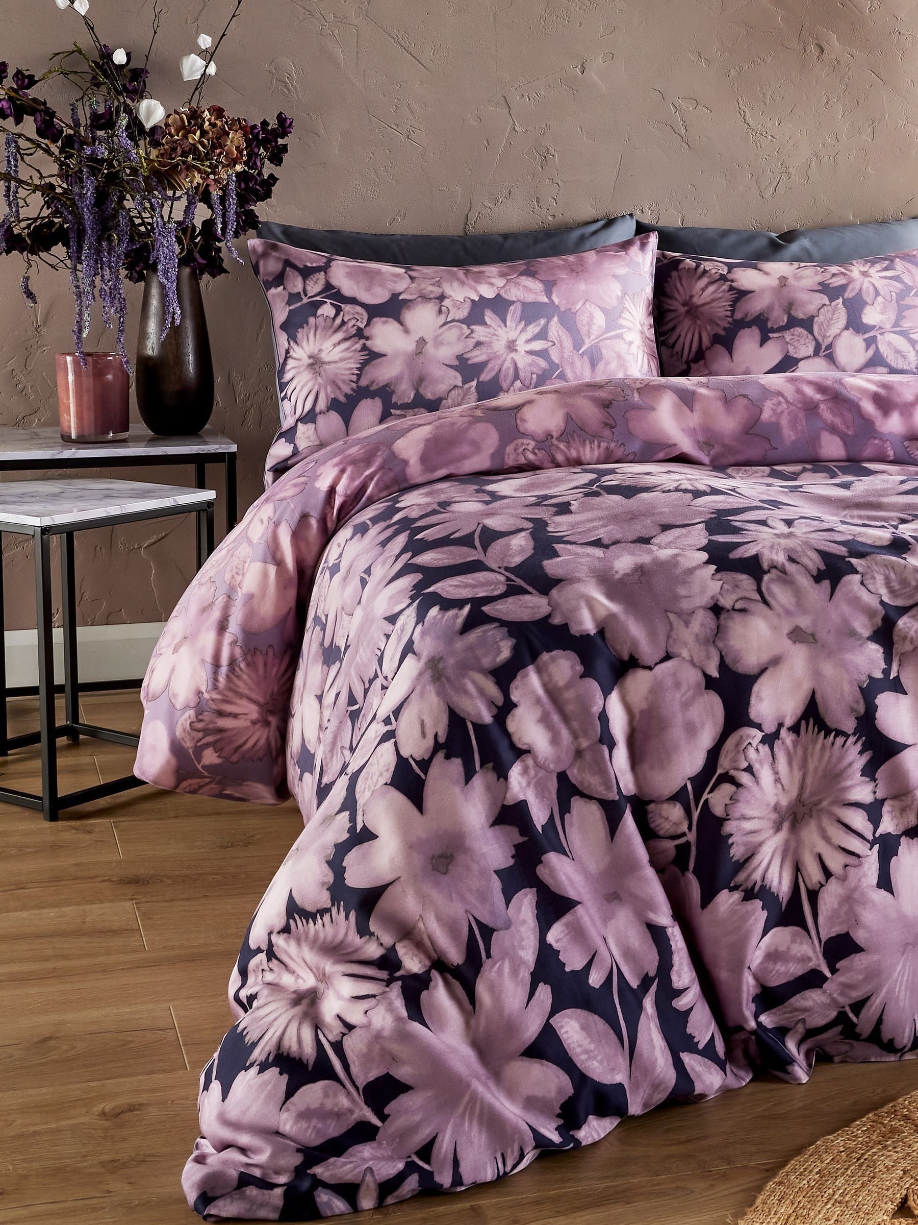 Vantona purple Georgia quilt cover set (British brand)