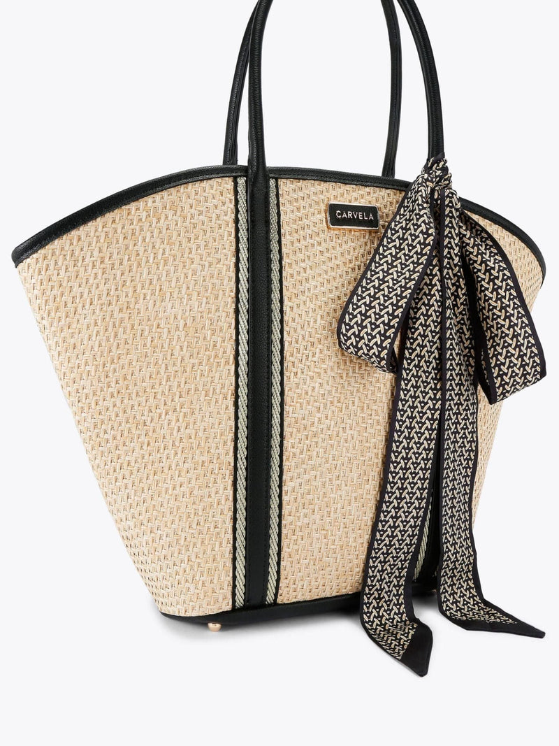 Carvela Sorrento black straw basket bag, UK version