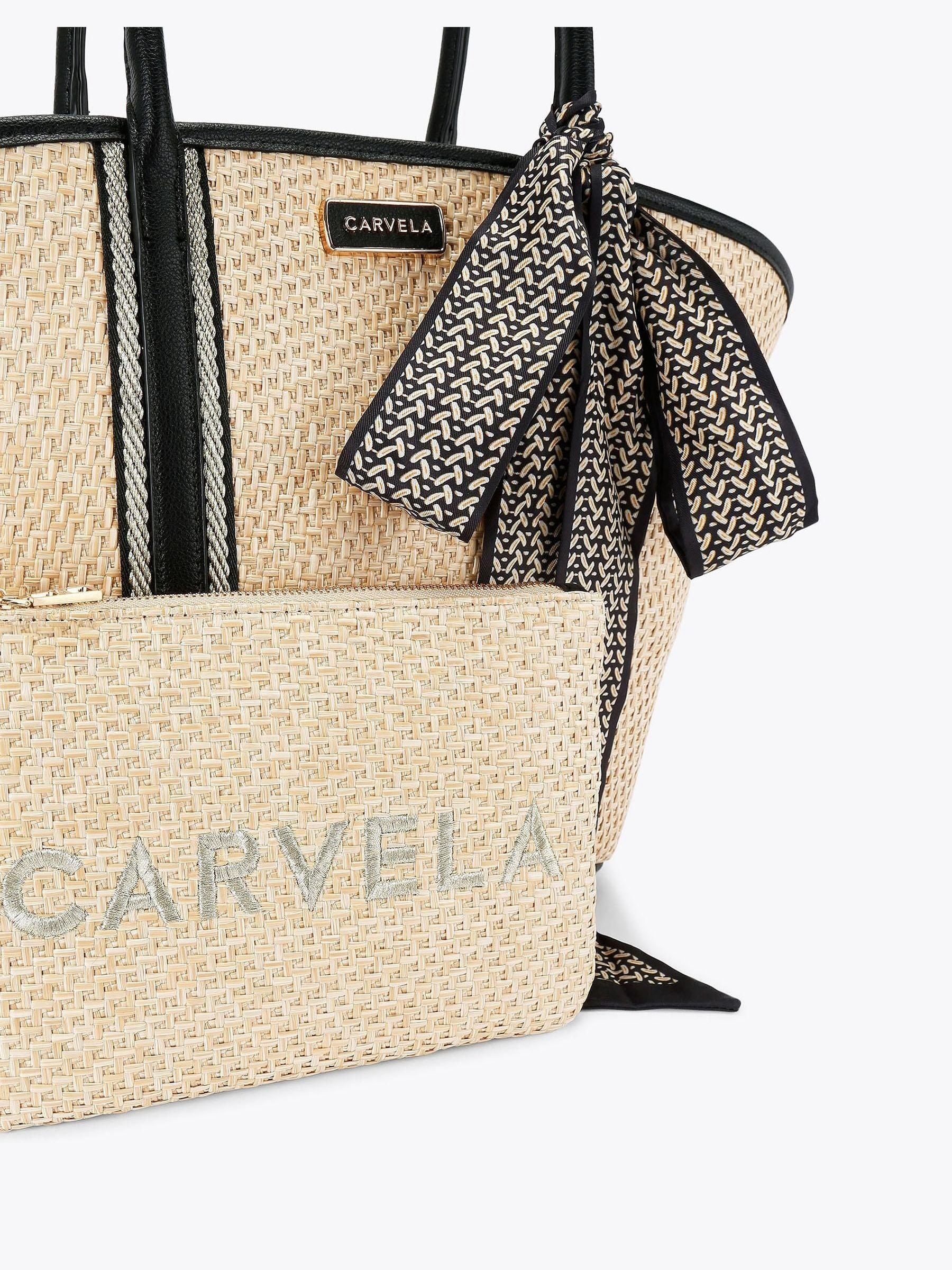 Carvela Sorrento black straw basket bag, UK version