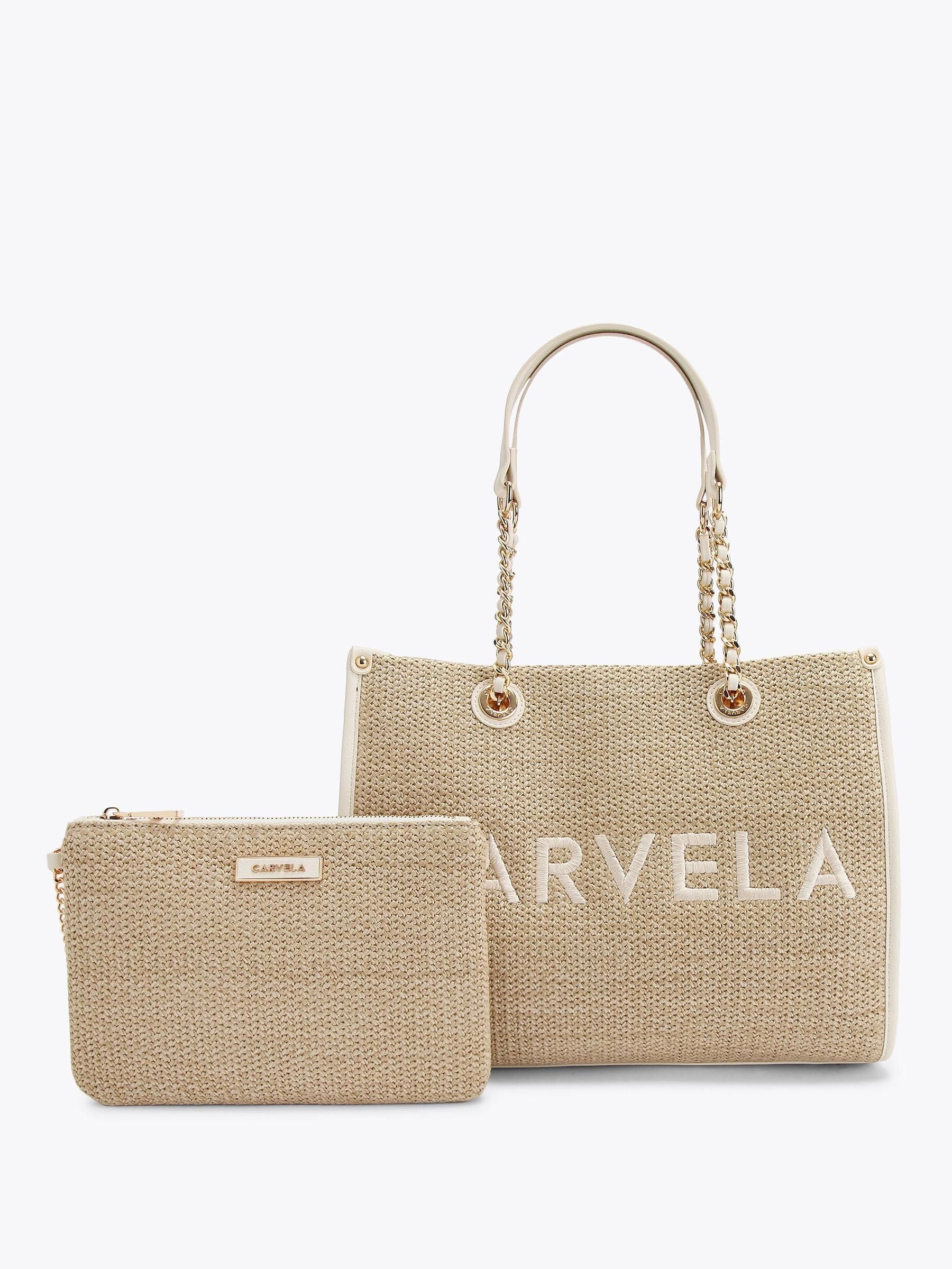 Carvela Sorrento Midi Raffia Bag beige - British product