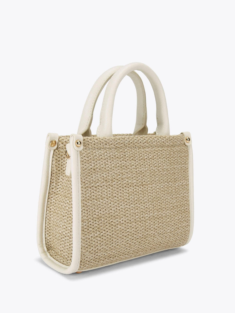 Carvela cream beach glam mini tote bag (British brand)