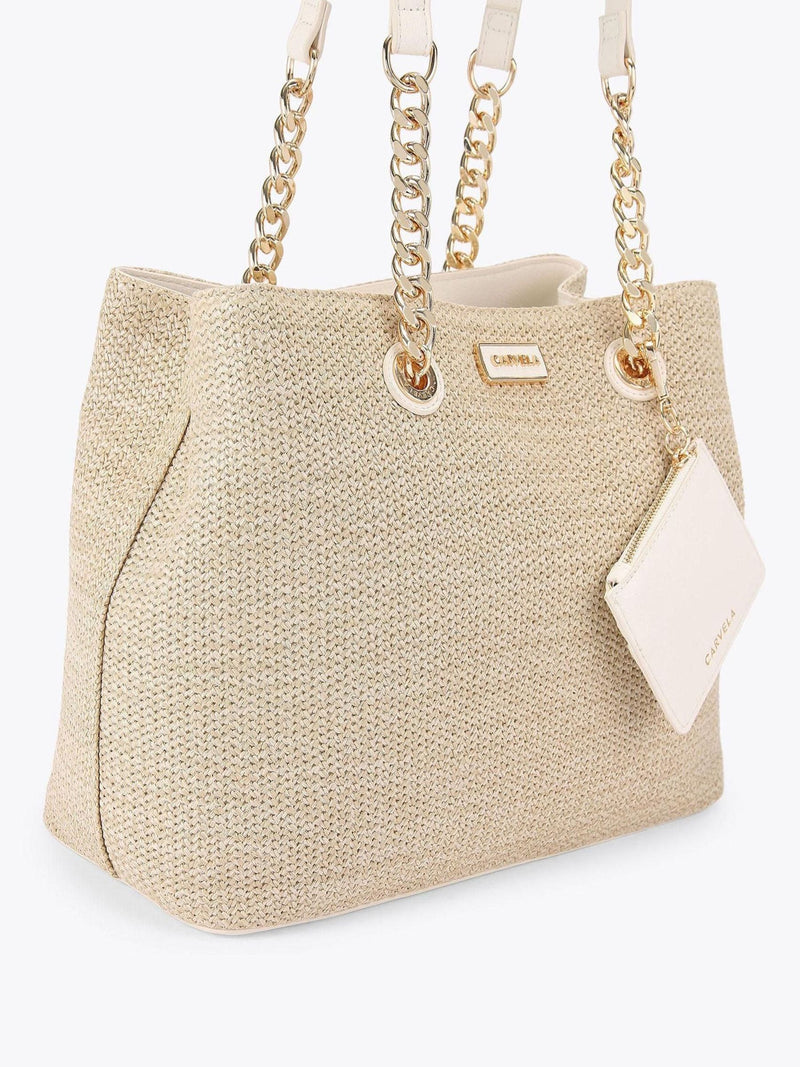 Carvela Cream Chrome Cammie 3 tote bag, UK version