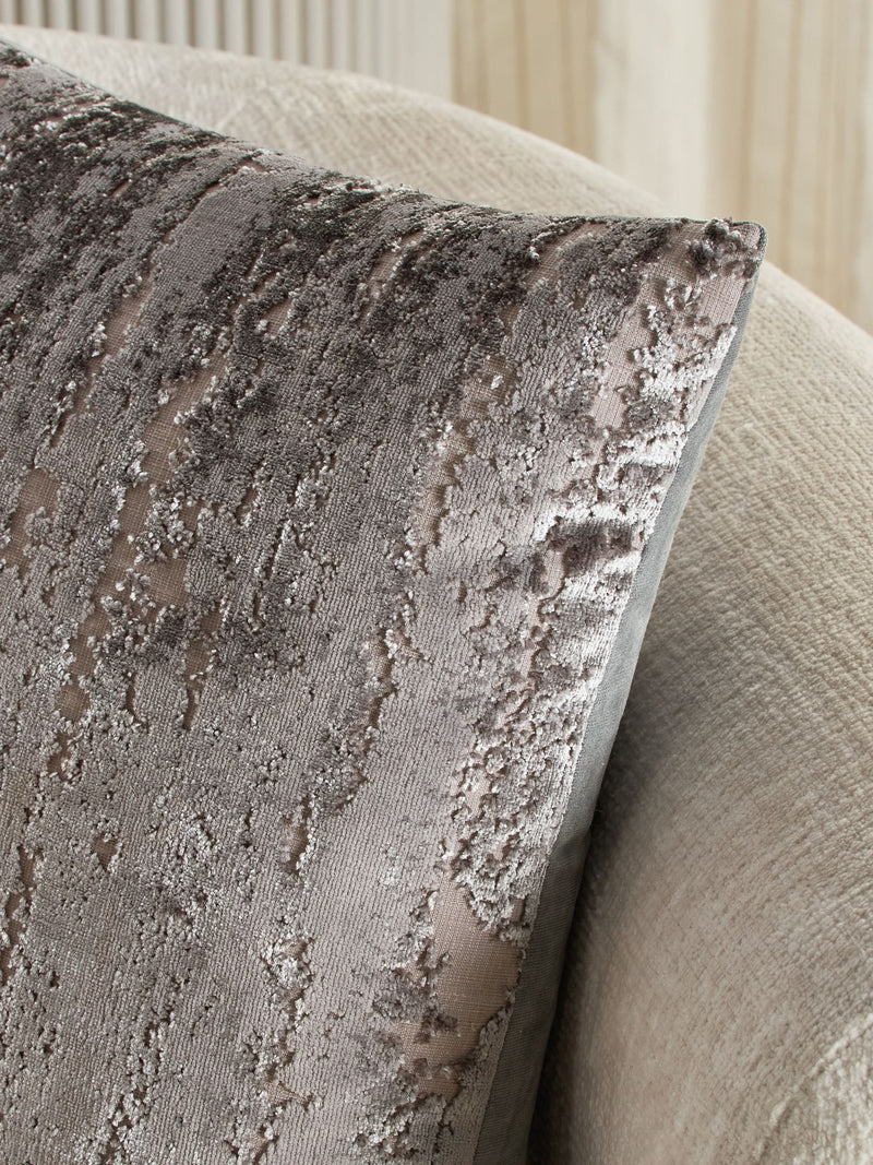 Charcoal grey velvet cushion 59x59cm - British product