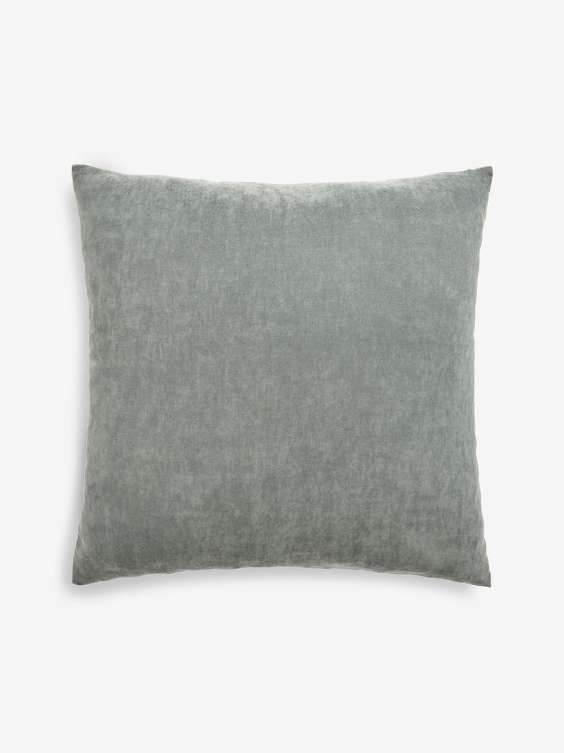 Charcoal grey velvet cushion 59x59cm - British product