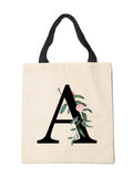 Treat Republic personalised floral initial tote bag, UK version