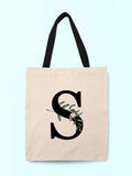 Treat Republic personalised floral initial tote bag, UK version