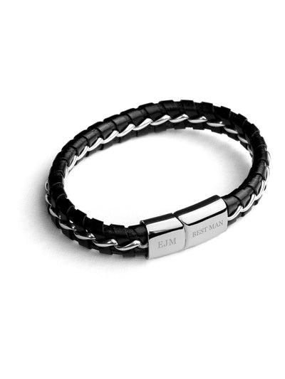 Next Treat Republic Personalisierbares Lederarmband mit Metaldetails für Herren- Jetzt online bei McGrocer kaufen