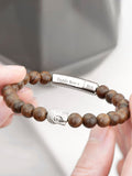 Treat Republic personalised wooden Buddha bracelet 22.5cm length (British brand)