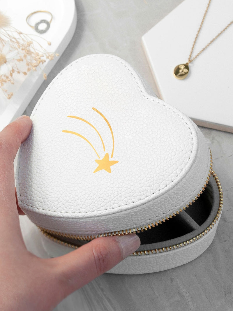 Treat Republic customisable icon white heart jewellery case (British brand)