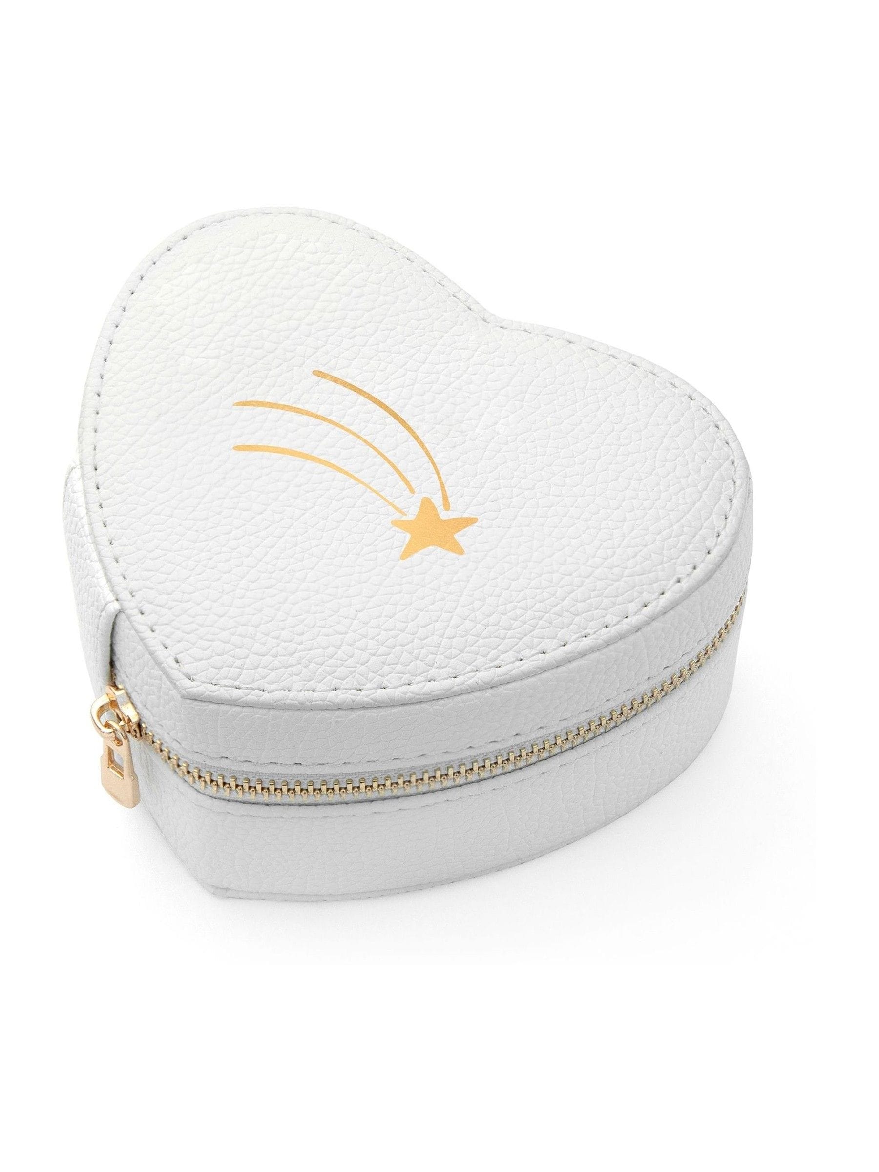 Treat Republic customisable icon white heart jewellery case (British brand)