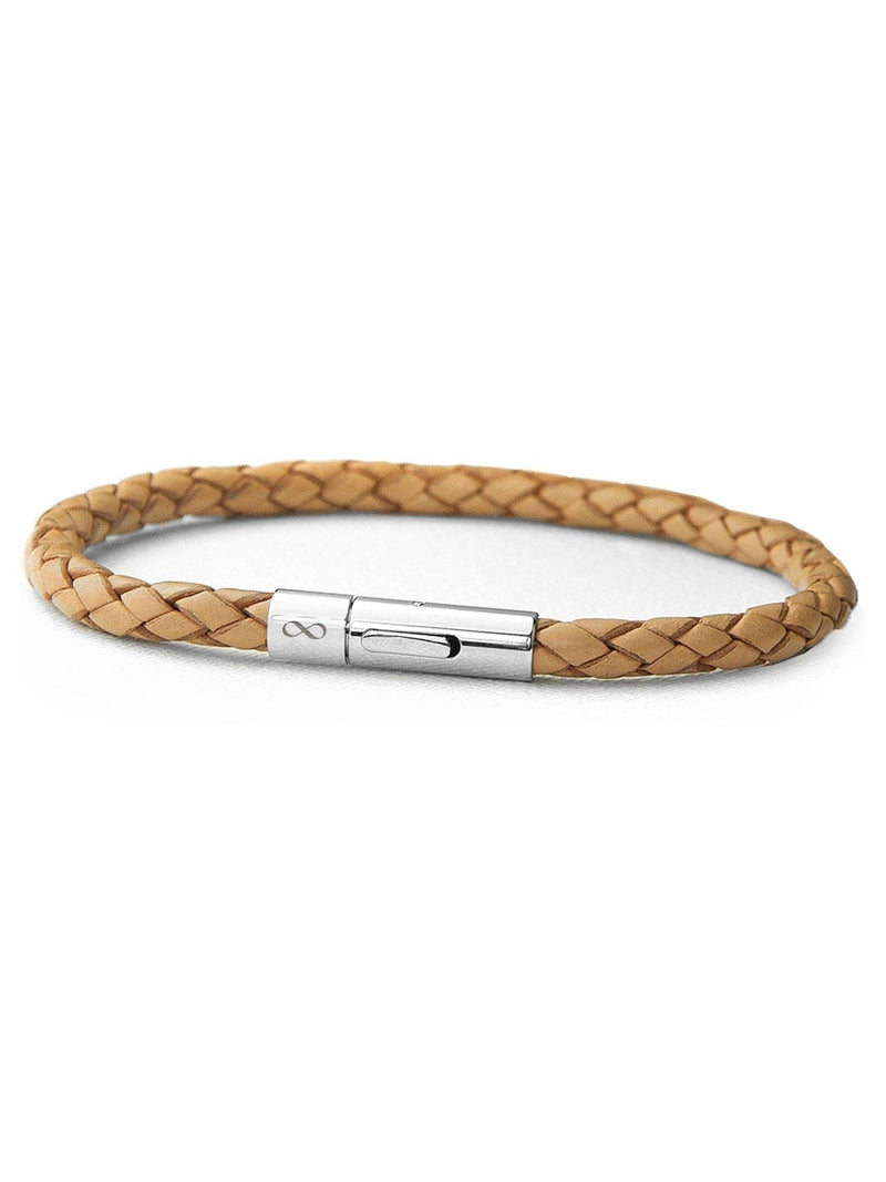 Treat Republic personalised infinity capsule leather bracelet 21.5cm (British brand)