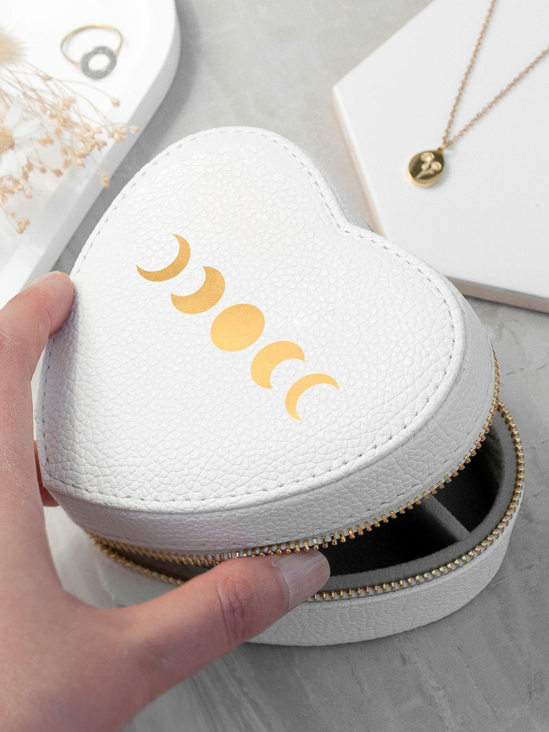 Treat Republic heart jewellery case lunar phase (British brand)