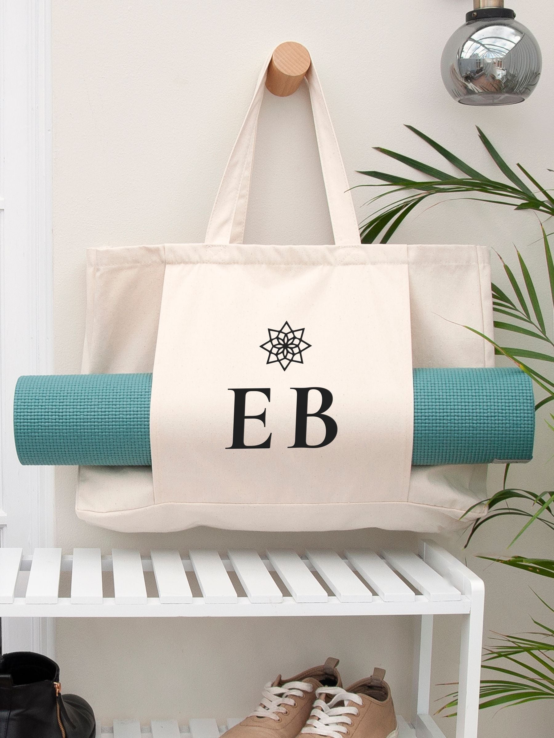 Treat Republic monogrammed yoga tote bag 27L, imported from the UK