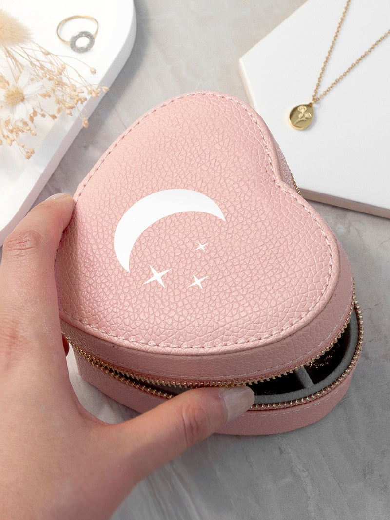 Treat Republic customisable heart jewellery case with velvet lining (British brand)