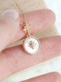 Personalised North Star Necklace in Silver or Rose Gold with Adjustable Strap
