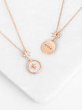 Personalised North Star Necklace in Silver or Rose Gold with Adjustable Strap