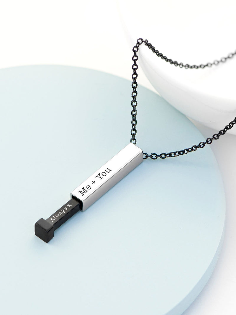 Treat Republic personalised square hidden message necklace - British product