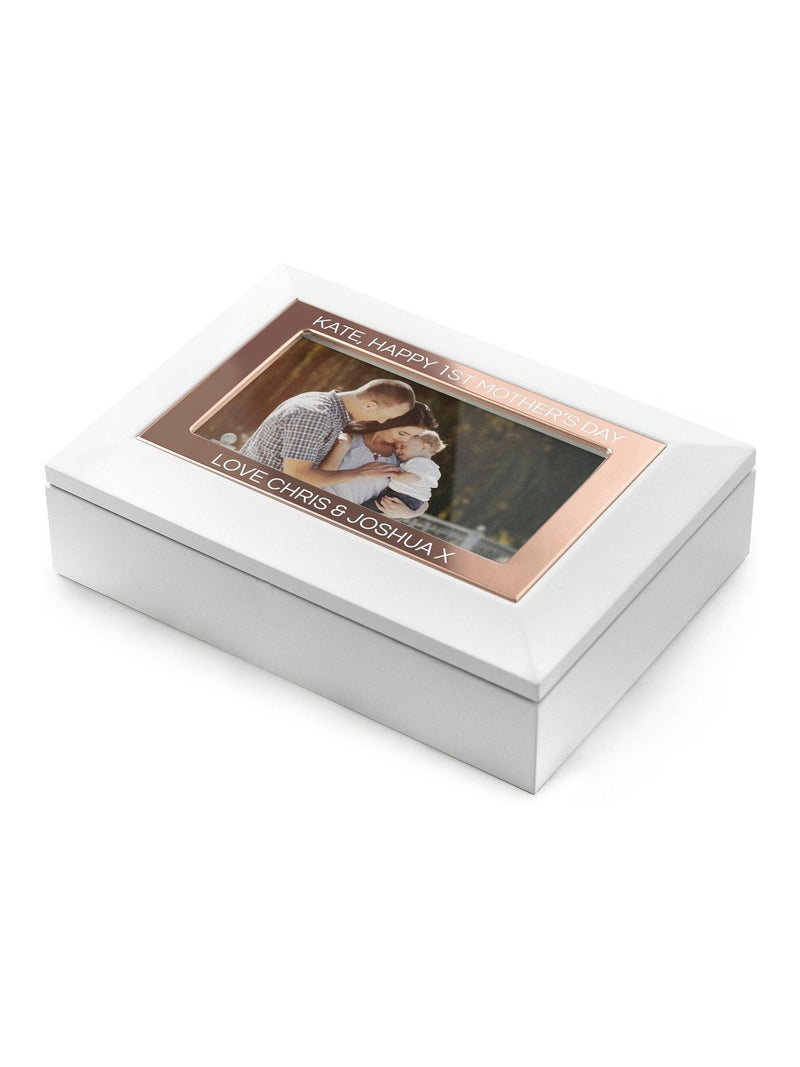 Treat Republic personalised jewellery box with photo frame - British product