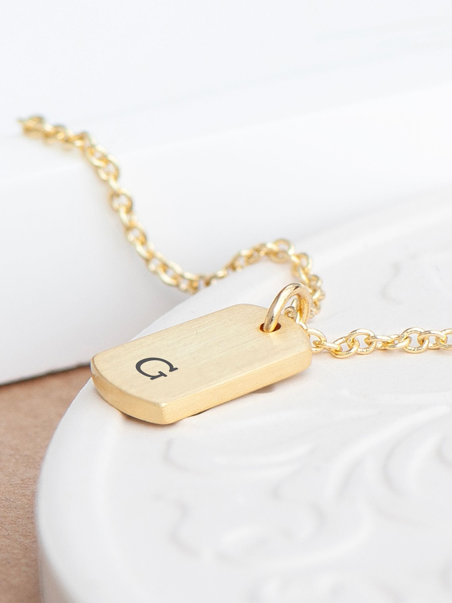 Treat Republic monogrammed tag necklace chain length 41-46cm (British brand)