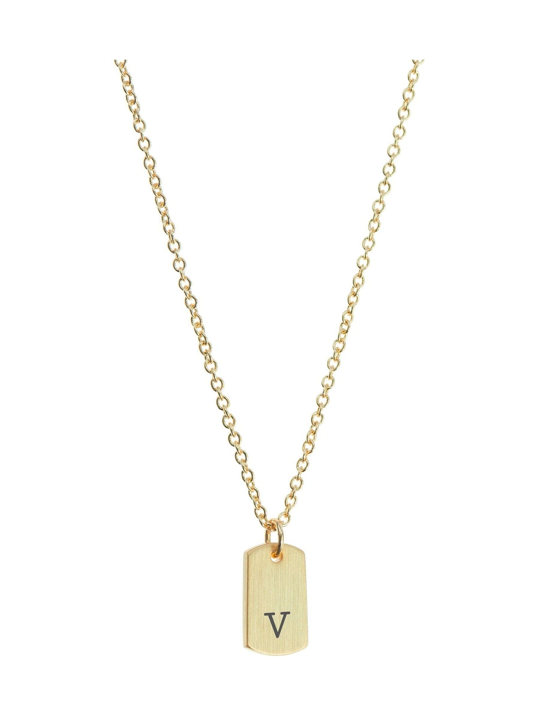 Treat Republic monogrammed tag necklace chain length 41-46cm (British brand)