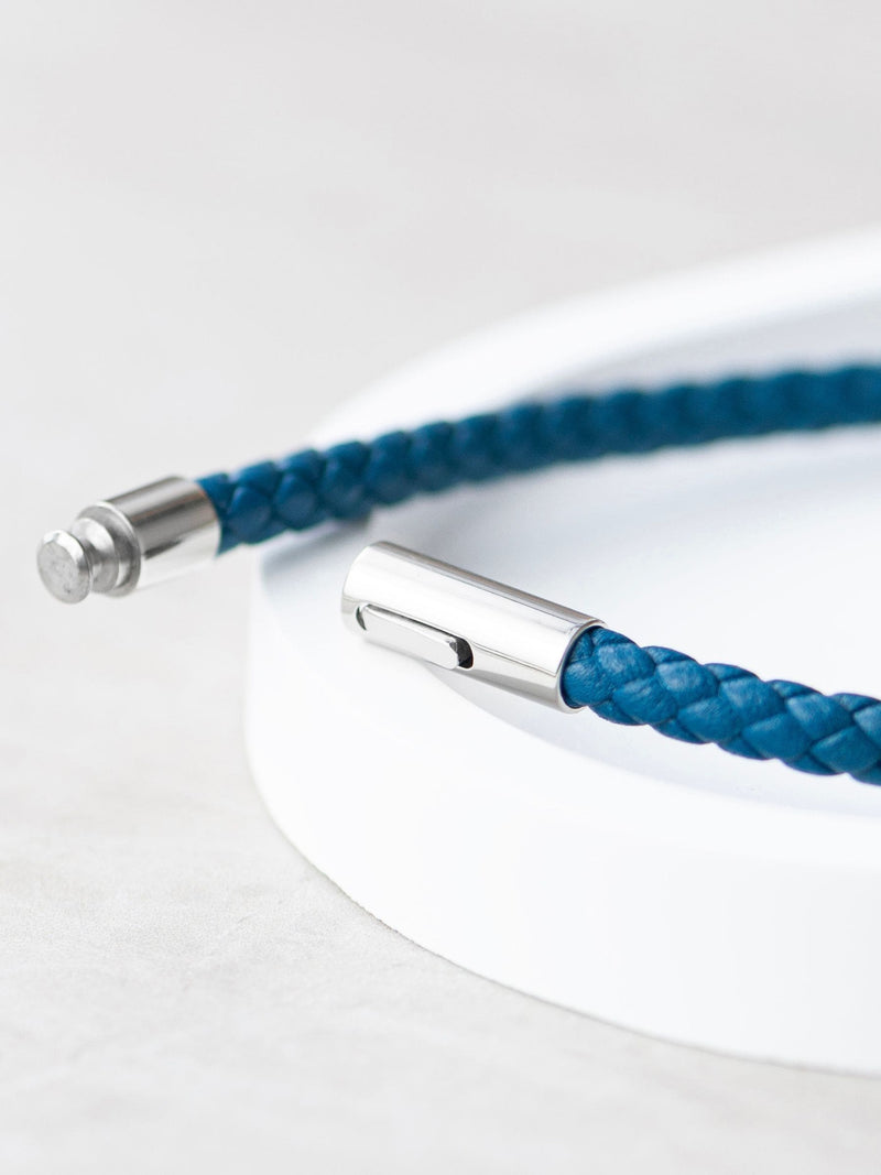 Treat Republic personalised infinity capsule leather bracelet 21.5cm (British brand)