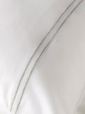 Vantona White Silver Beretta Double Stitch Quilt Cover Set
