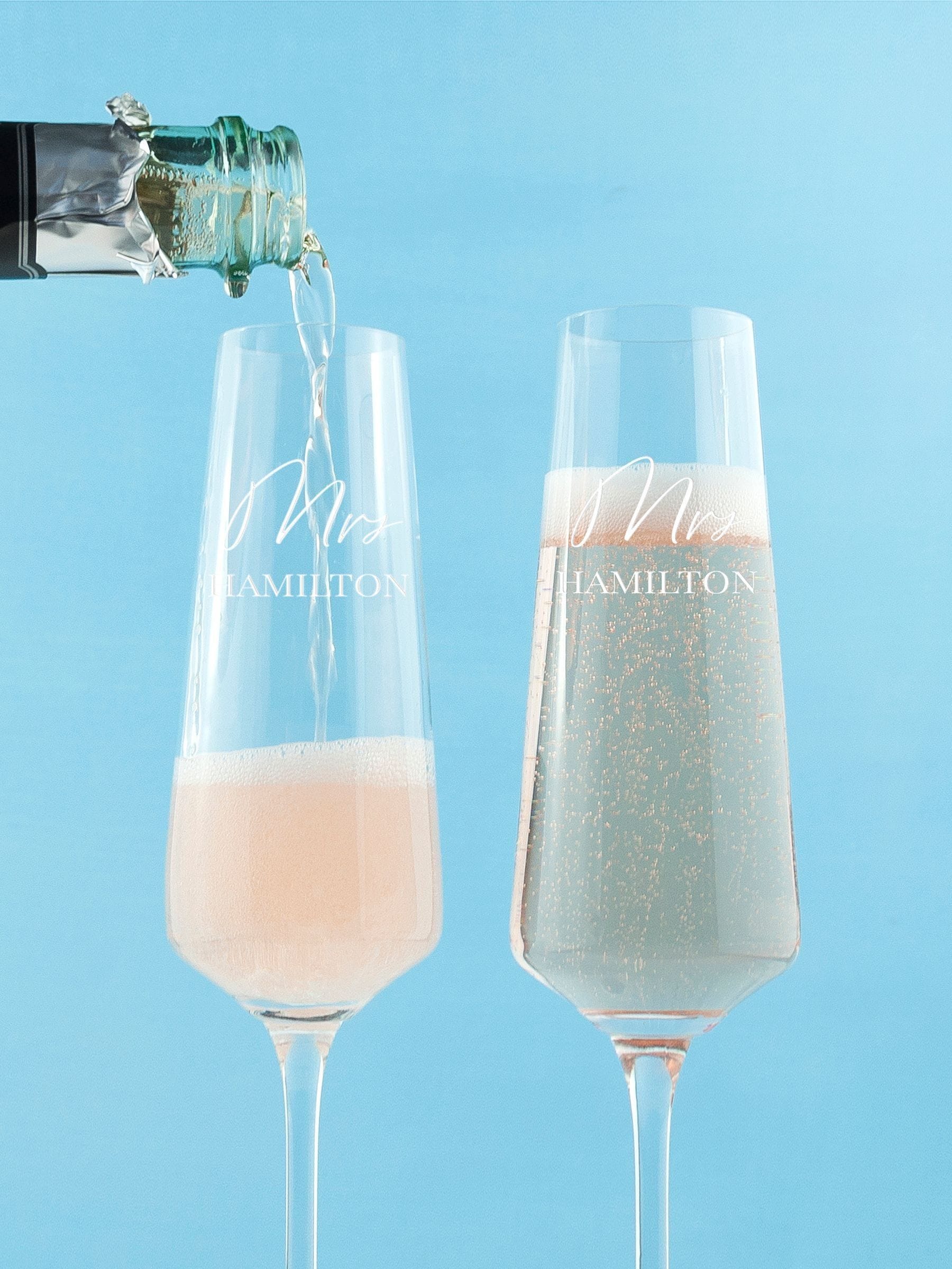 Treat Republic personalised champagne flute set 160ml (British brand)