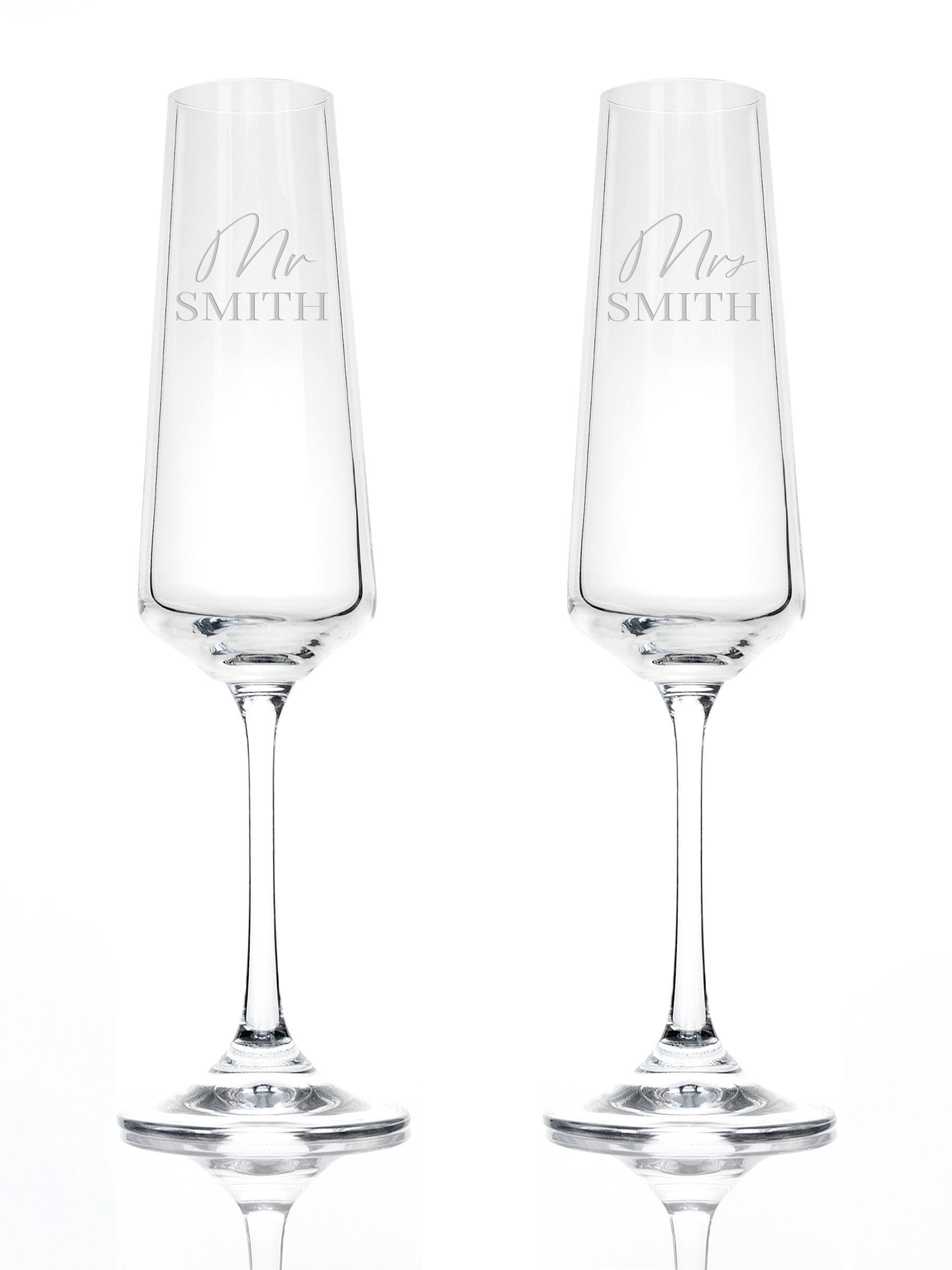 Treat Republic personalised champagne flute set 160ml (British brand)
