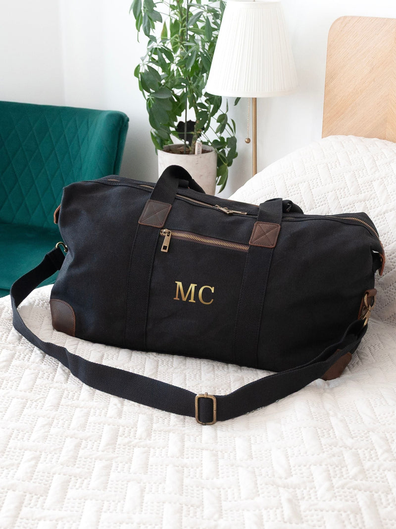 Treat Republic personalised luxury waxed canvas holdall 19L, UK version