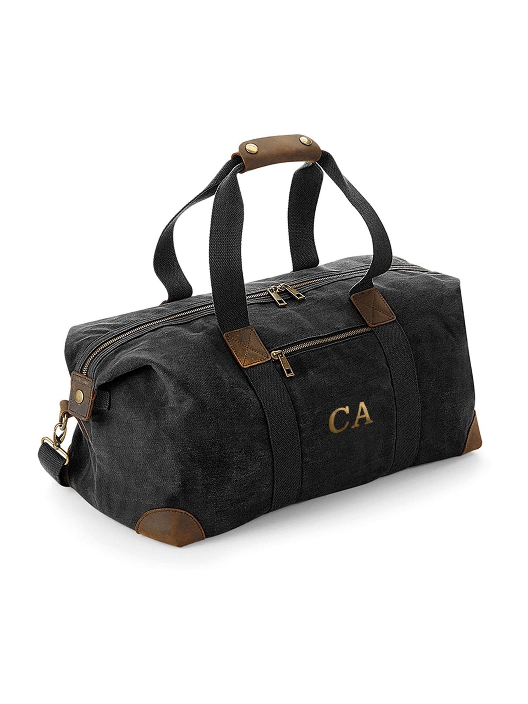 Treat Republic personalised luxury waxed canvas holdall 19L, UK version