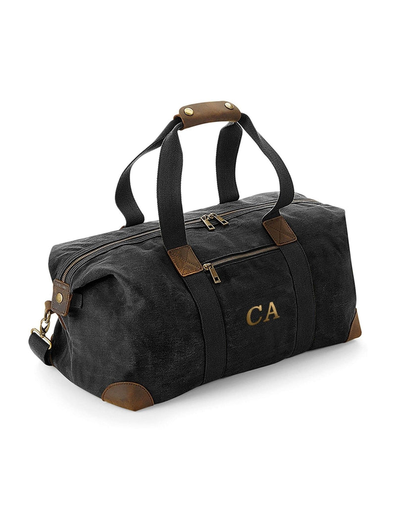 Treat Republic personalised luxury waxed canvas holdall 19L, UK version
