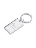 Treat Republic personalised rectangle keyring with engraved name and message, imported from the UK