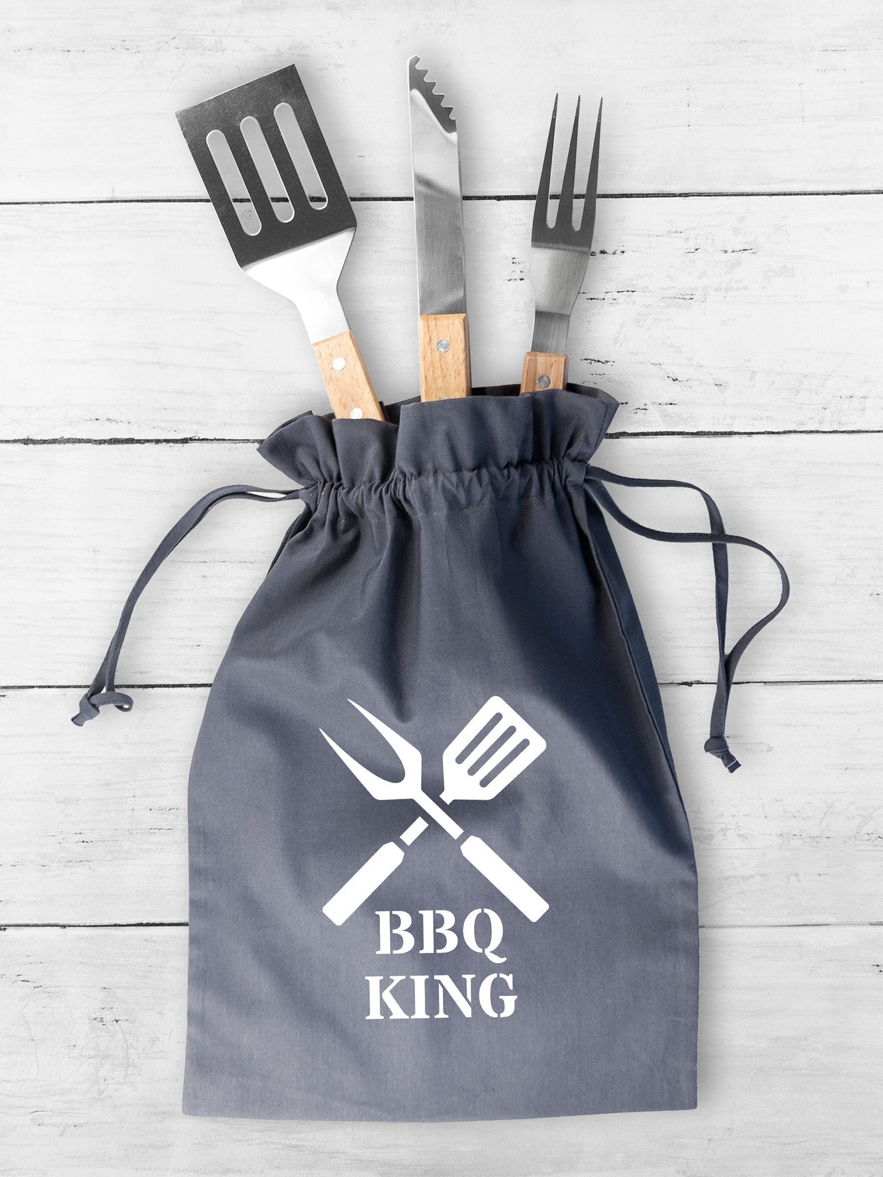 Treat Republic personalised engraved BBQ tools set, UK version