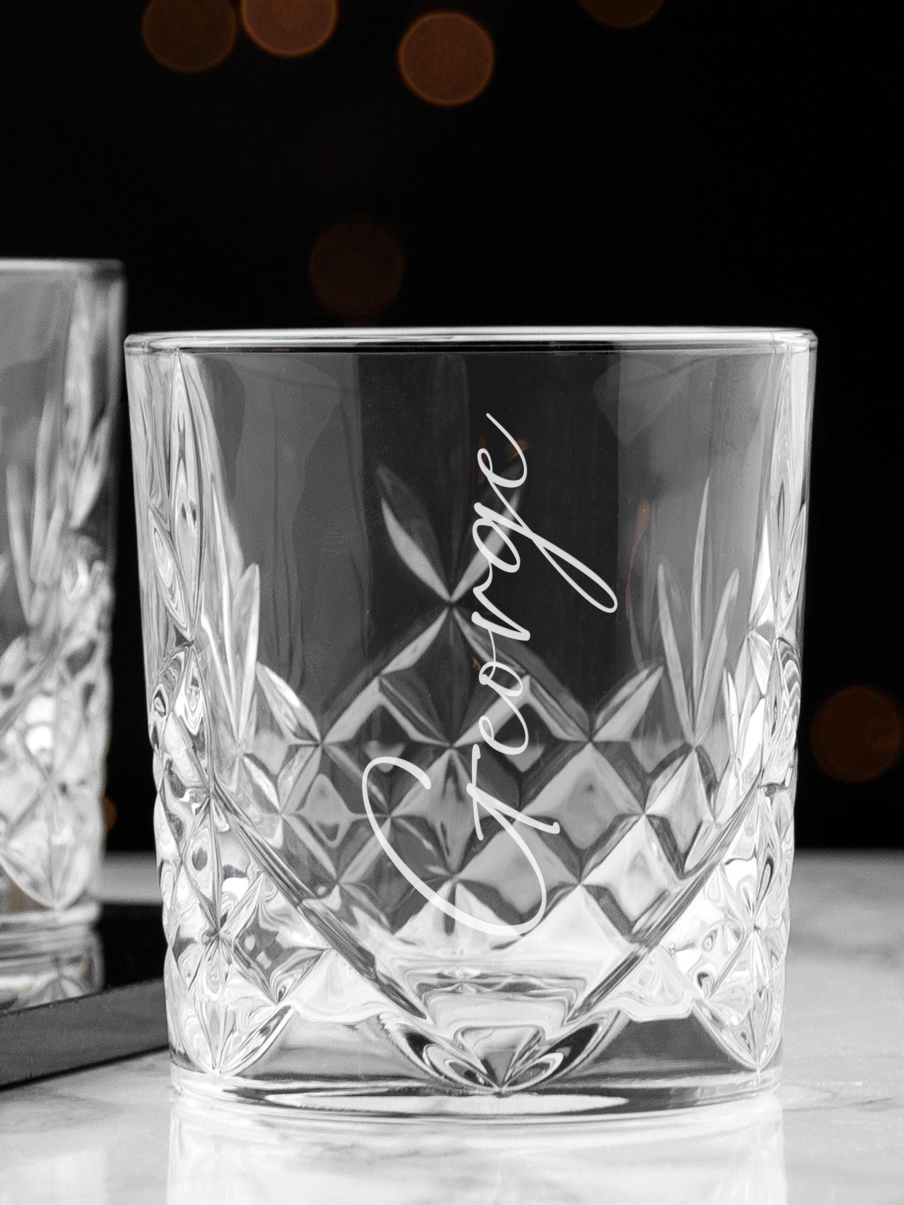 Treat Republic personalised crystal whisky tumbler, UK version